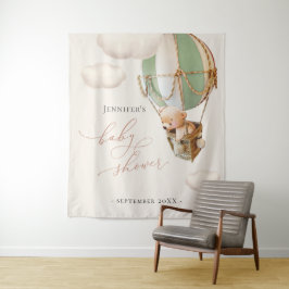 Grüner Bärenballon Wandteppich