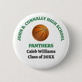 Grüner Basketballspieler der High School personali Button (Vorderseite)