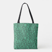 Grüner Batik-Boho-Stil floral Paisley-Muster Tasche (Rückseite)