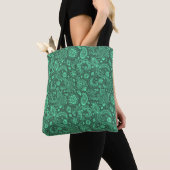 Grüner Batik-Boho-Stil floral Paisley-Muster Tasche (Von Nahem)