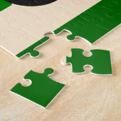 Grüner Bauernhof Traktor Kinder Name Puzzle (Seite)