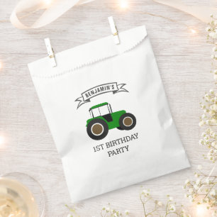 Grüner Bauernhof-Traktor Kindergeburtstagsfeier Geschenktütchen
