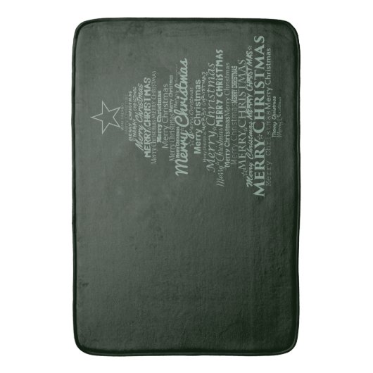Grüner Baum der Badematte frohe Weihnachten (Vorderseite Vertikal)