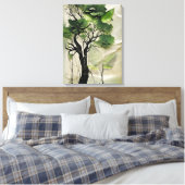 Grüner Baum des Lebens Leinwanddruck (Insitu (Schlafzimmer))