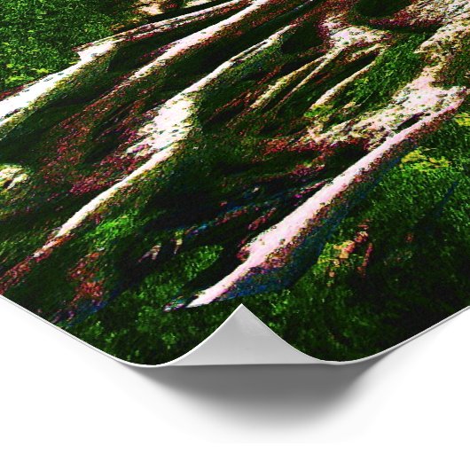 Grüner Baum des Lebens Poster (Ecke)