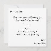 Grüner Baum Ende der Behandlung Krebs Einladung (Rückseite)