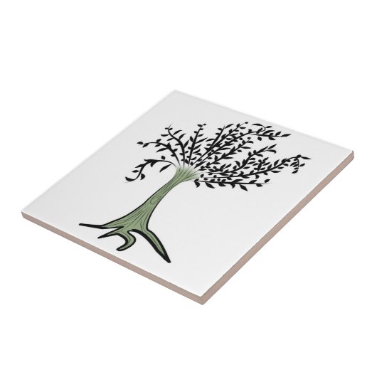 Grüner Baum Fliese (Seite)