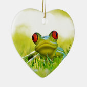 Grüner Baum-Frosch in der Gras-Keramik-Verzierung Keramik Ornament (Rechts)