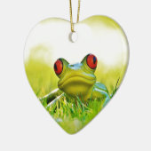 Grüner Baum-Frosch in der Gras-Keramik-Verzierung Keramik Ornament (Links)