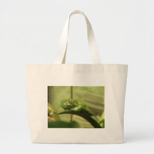 Grüner Baum-Frosch Jumbo Stoffbeutel