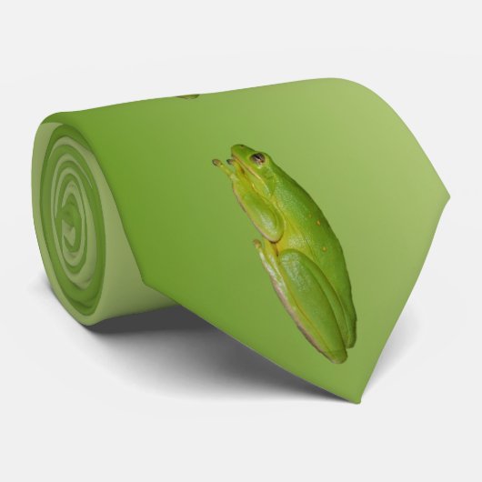 Grüner Baum-Frosch Krawatte (Gerollt)