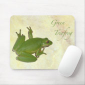 Grüner Baum-Frosch Mousepad (Mit Mouse)