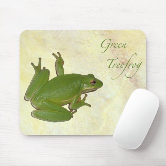 Grüner Baum-Frosch Mousepad (Mit Mouse)