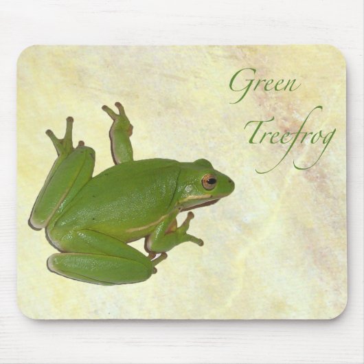 Grüner Baum-Frosch Mousepad (Vorne)