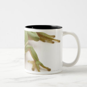 Grüner Baum-Frosch Zweifarbige Tasse