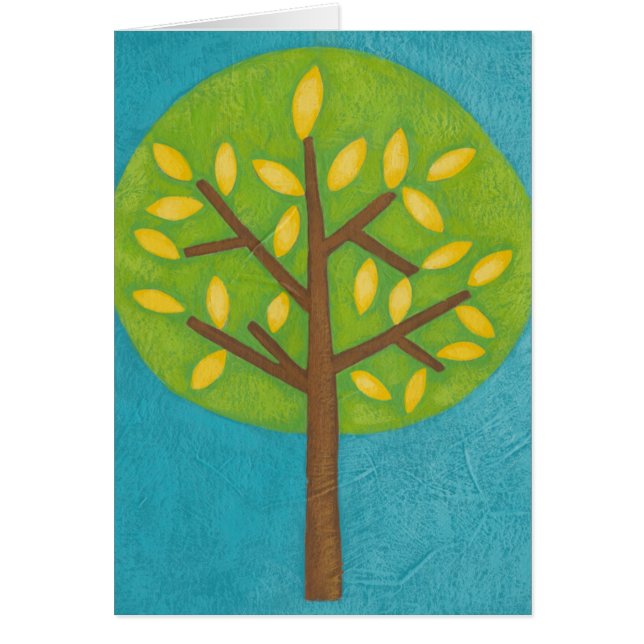 Grüner Baum mit gelben Blätter von Chariklia Zarri (Vorne)