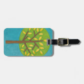 Grüner Baum mit gelben Blätter von Chariklia Zarri Gepäckanhänger (Vorderseite horizontal)