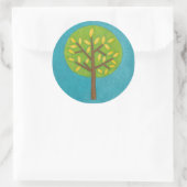 Grüner Baum mit gelben Blätter von Chariklia Zarri Runder Aufkleber (Tasche)