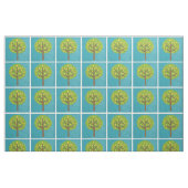 Grüner Baum mit gelben Blätter von Chariklia Zarri Stoff (Fat Quarter (45,7 x 55,9 cm))