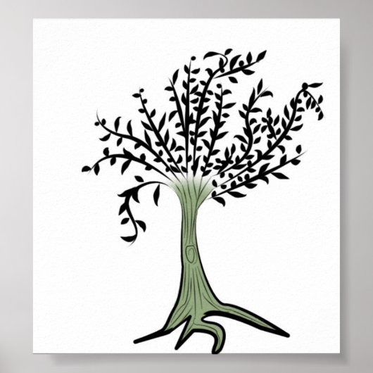 Grüner Baum Poster (Vorne)