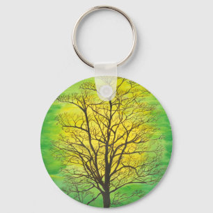 Grüner Baum Schlüsselanhänger
