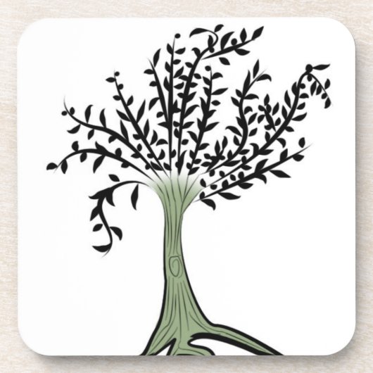 Grüner Baum Untersetzer (Vorderseite)