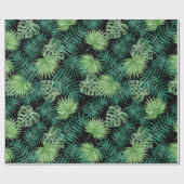 Grüner Baum verlässt Pflanzen-Muster Geschenkpapier (Flach)