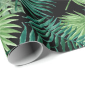 Grüner Baum verlässt Pflanzen-Muster Geschenkpapier (Rolleneckpunkt)