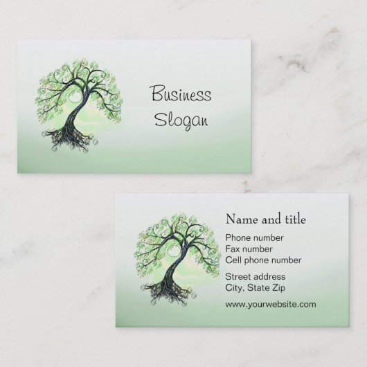 Grüner Baum Visitenkarte (Vorne/Hinten)