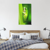 Grüner Baumfrosch auf der Macro-Leinwand der Schil Leinwanddruck (Insitu (Schlafzimmer))