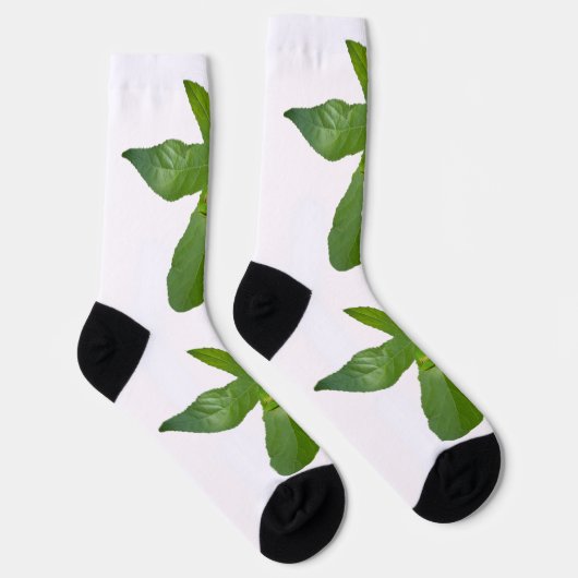 Grüner Baumfrosch auf Leaf, Crew Socken (Rechts)