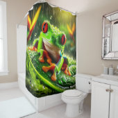 Grüner Baumfrosch Duschvorhang (Beispiel)