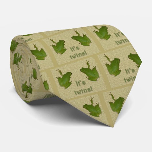 Grüner Baumfrosch Es sind Zwillinge! Krawatte (Gerollt)
