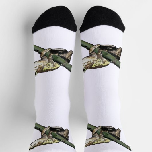 Grüner Baumfrosch gestrichen, Crew Socken (Oben)