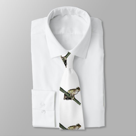 Grüner Baumfrosch gestrichen, Necktie Krawatte (Gebunden)