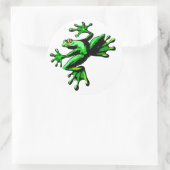 Grüner Baumfrosch Runder Aufkleber (Tasche)
