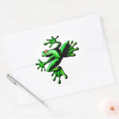 Grüner Baumfrosch Runder Aufkleber (Umschlag)