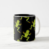 Grüner Baumfrosch Zweifarbige Tasse (VorderseiteRechts)