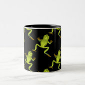 Grüner Baumfrosch Zweifarbige Tasse (Mittel)