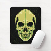 Grüner beängstigender Schädel auf Mousepad (Mit Mouse)