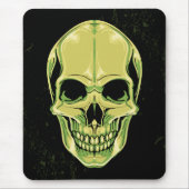 Grüner beängstigender Schädel auf Mousepad (Vorne)