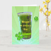 Grüner Beer St. Patrick's Day Karte (Gelbe Blume)
