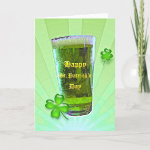 Grüner Beer St. Patrick's Day Karte