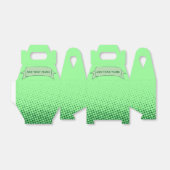 Grüner benutzerdefinierter Text Geschenkschachtel (Ungefaltet)