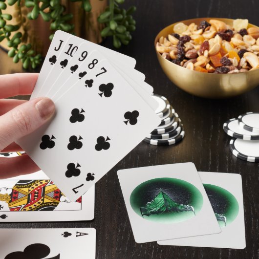 Grüner Berg Mystical Spielkarten (In Situ)