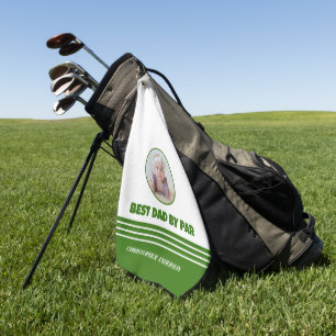 Grüner Bester Papa Durch Par Foto Golfer Sport Golfhandtuch