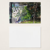 Grüner Besucher aus dem Weltraum Graffiti (Vorne & Hinten)