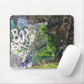 Grüner Besucher aus dem Weltraum Graffiti Mousepad (Mit Mouse)