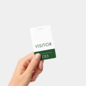 Grüner Besucherpass mit individualisierbarem Logo Ausweis (Handheld)