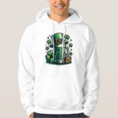 Grüner Bierhut Hoodie (Vorderseite)